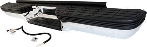 Step Bumper Assembly Chrome Steel With Impact Face Strip Direct Replacement Compatible With 1988-1992 Chevrolet C/K/Pickup GM1101111