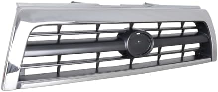 Front Grille Assembly Chrome Shell With Silver Insert Plastic Direct Replacement Compatible With 1996-1998 Toyota 4Runner TO1200202 5311135340