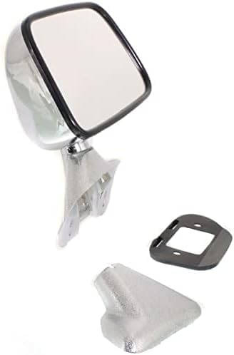 AUTOS PARTS PLUS Set Of 2 Front Mirror Manual Adjust Folding Non-Heated Chrome Right & Left Side Direct Replacement Compatible With 1987-1988 Toyota Pickup / 1987-1989 4Runner TO1320108 TO1321108