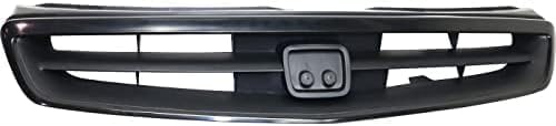 Front Grille Primed Shell And Insert ABS Plastic Direct Replacement Compatible With 1999-2000 Honda Civic HO1200147