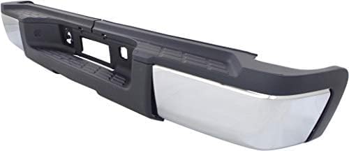 Step Bumper Assembly Chrome Without Object Sensor Holes Direct Replacement Compatible With 2007-2010 Chevrolet Silverado/GMC Sierra 2500 3500 HD GM1103150 19259332