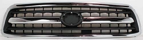 Front Grille Assembly Chrome Shell With Primed Insert Plastic Plastic Direct Replacement Compatible With 2000-2002 Toyota Tundra TO1200223 531000C020