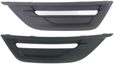 Set Of 2 Front Fog Light Cover Textured Plastic Left Driver & Right Passenger Side Direct Replacement Compatible With 2013-2019 Ford Taurus FO1039143 FO1038143