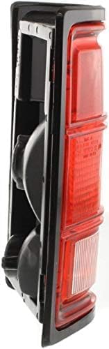 Set of 2 Tail Light Lens And Housing With Black Trim Right Passenger & Left Driver Side Direct Replacement Compatible With 1988-1993 Dodge Full Size Pickup CH2800114 CH2801114