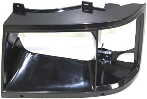 Set Of 2 Front Headlight Bezel Without Trim Black Left Driver & Right Passenger Side Direct Replacement Compatible With 1985-1994 Chevrolet Astro/GMC Safari GM2513115 GM2512114