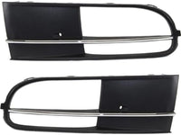 Set Of 2 Front Fog Light Molding Primed With Chrome Insert Right Passenger & Left Driver Side Direct Replacement Compatible With 2012-2019 Volkswagen Beetle VW1039117 VW1038117