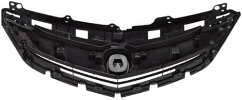Front Grille Assembly Textured Shell and Insert Plastic Direct Replacement Compatible With 2016-2018 Acura ILX AC1200129 71121TX6A51