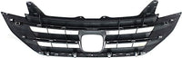 Front Bumper Upper Primed + Lower Cover Textured + Grille Primed Shell and Insert Direct Replacement Compatible With 2012-2014 Honda CR-V HO1200211 HO1014100 HO1015107 04711T0AA90ZZ