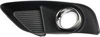Set Of 2 Front Fog Light Molding Primed Plastic With Chrome Trim Left Driver & Right Passenger Side Direct Replacement Compatible With 2012-2014 Chrysler 300 CH1039150 CH1038150