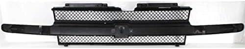 Front Grille Primed Shell And Insert With Center Bar Without Headlamp Washer Holes Direct Replacement Compatible With 2002-2005 Chevrolet Trailblazer GM1200470 10358121