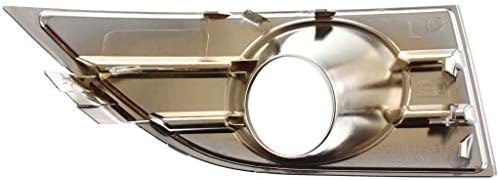 Set of 2 Front Fog Lamp Molding Chrome Left Driver & Right Passenger Side Direct Replacement Compatible With 2008-2009 Ford Taurus FO1038109 FO1039109 8G1Z17E810AA 8G1Z17E811AA