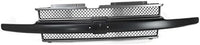 Front Grille Primed Shell And Insert With Center Bar Without Headlamp Washer Holes Direct Replacement Compatible With 2002-2005 Chevrolet Trailblazer GM1200470 10358121