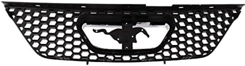 Front Grille Textured Shell And Insert Without Emblem Direct Replacement Compatible With 1999-2004 Ford Mustang FO1200357 XR3Z8200AA