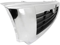 Front Grille Assembly Chrome Shell With Primed Insert Plastic Direct Replacement Compatible With 1998-2000 Mazda Pickup MA1200154 1F0150710