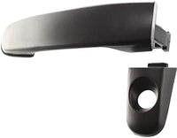 Front Exterior Door Handle Smooth Black with Keyhole Left Side Direct Replacement Compatible with 2004-2008 Chevrolet Malibu / 2006-2011 HHR FDH010147 22672194 22672201