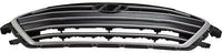 Front Grille Painted Silver Shell With Black Insert Plastic Direct Replacement Compatible With 2017-2018 Hyundai Elantra HY1200204 86350F3000