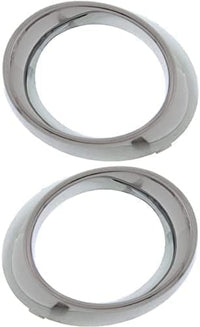 Set Of 2 Front Fog Light Molding Chrome Plastic Left Driver & Right Passenger Side Direct Replacement Compatible With 2010-2012 Mercedes Benz GLK350 MB1039131 MB1038131