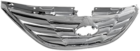 Front Grille Assembly Chrome Shell And Insert Direct Replacement Compatible With 2011-2013 Hyundai Sonata HY1200154 863503S100