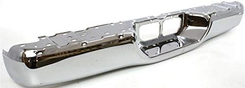 Rear Step Bumper Face Bar Chrome Steel Direct Replacement Compatible With 2000-2006 Toyota Tundra TO1102229 521510C021