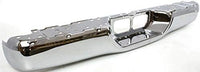 Rear Step Bumper Face Bar Chrome Steel Direct Replacement Compatible With 2000-2006 Toyota Tundra TO1102229 521510C021