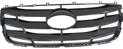 Front Bumper Cover + Valance + Upper & Lower Grille + Molding Chrome + Headlight + Fog Light Cover Left & Right Side Direct Replacement Compatible With 2010-2012 Hyundai Santa Fe