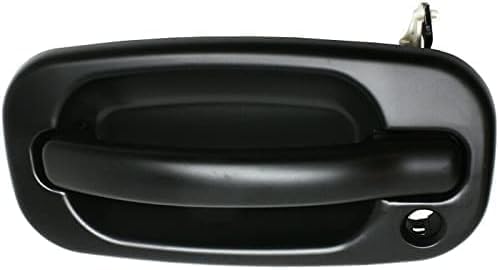 Set of 2 Front Exterior Door Handle Smooth Black Left Driver & Right Passenger Side Direct Replacement Compatible with 1999-2006 Chevrolet Silverado/GMC Sierra GM1311131 GM1310140