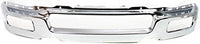 Front Bumper Face Bar Chrome Steel With Fog Light Holes Direct Replacement Compatible With 2004-2006 Ford F-150 FO1002390 4L3Z17757BA