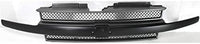 Front Grille Primed Shell And Insert With Center Bar Without Headlamp Washer Holes Direct Replacement Compatible With 2002-2005 Chevrolet Trailblazer GM1200470 10358121