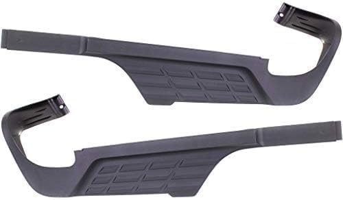 Set Of 2 Rear Bumper Step Pad Prime Plastic Left Driver & Right Passenger Side Direct Replacement Compatible With 2007-2014 Chevrolet Silverado
