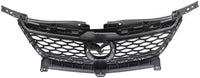 Front Upper Grille Chrome Shell And Insert Without Logo Direct Replacement Compatible With 2010-2012 Mazda CX-9 MA1200190 TE6950710B