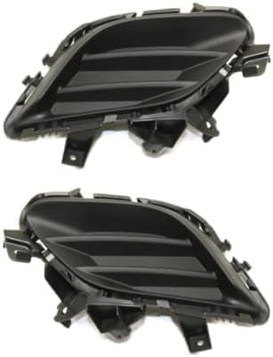 Set Of 2 Front Fog Light Cover Textured Plastic Left Driver & Right Passenger Side Direct Replacement Compatible With 2014-2017 Mazda 6 MA1039130 MA1038130 GHP950C11A GHP950C21A