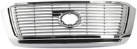 Front Grille Assembly Chrome Shell With Satin Nickel Insert Plastic Direct Replacement Compatible With 2010-2013 Toyota Tundra TO1200338 531000C250