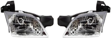 Set Of 2 Front Head Light Assembly Left Driver & Right Passenger Side Direct Replacement Compatible With 1997-2005 Chevrolet Venture GM2503175 GM2502175 10368389 10368388