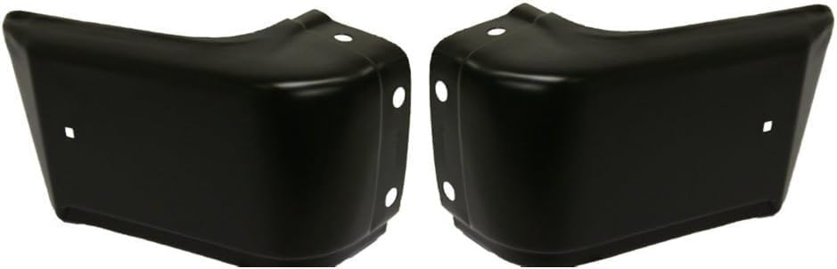 Set Of 2 Front Bumper End Cap Steel Primed Left Driver & Right Passenger Side Direct Replacement Compatible With 1983-1986 Nissan Pickup NI1005123 NI1004123 6203410W02 6203510W02
