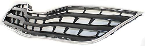 Front Grille Assembly Chrome Shell With Primed Insert Plastic Direct Replacement Compatible With 2010-2011 Toyota Camry TO1200324 5310106070C0