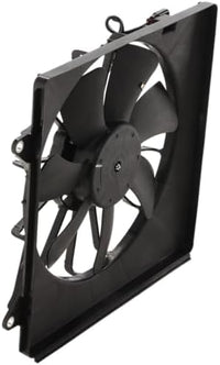 Front A/C Condenser Cooling Fan Assembly Plastic Direct Replacement Compatible with 2008-2012 Honda Accord / 2009-2014 Acura TSX HO3113123 38616R40A01-PFM 38615R40A01 38