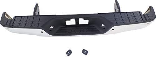 Step Bumper Assembly Chrome Steel With Sensor Holes Direct Replacement Compatible With 2007-2013 Toyota Tundra TO1103116 521510C090-PFM