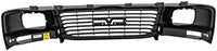 Front Grille Textured Shell And Insert With Sealed Beam Headlight Direct Replacement Compatible With 2003-2021 Chevrolet Express/GMC Savana 1500 2500 3500 GM1200531 22881262