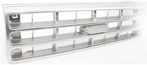 Front Grille Assembly Painted Silver Shell And Insert Direct Replacement Compatible With 1989-1991 Ford F-Series FO1200142 E9TZ8200C