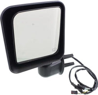 Front Power Mirror Manual Folding Heated Textured Plastic Left Driver Side Direct Replacement Compatible With 2015-2018 Jeep Wrangler CH1320390 68249847AD 68249847AC