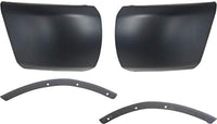 Front Bumper End Cap Without Fog Light Hole + Outer Filler Primed Left Driver & Right Passenger Side Direct Replacement Compatible With 2007-2013 Chevrolet Silverado 1500 GM1017103