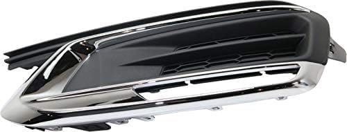 Set Of 2 Front Fog Light Cover Plastic Left Driver & Right Passenger Side Direct Replacement Compatible With 2015 Chevrolet Cruze / 2016 Cruze Limited GM1039184 GM1038184