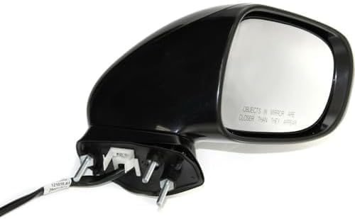 Set Of 2 Front Power Mirror Manual Folding Heated Primed Plastic Left Driver & Right Passenger Side Direct Replacement Compatible With 2009-2013 Lexus IS250 / IS350