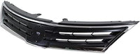 Front Grille Chrome Shell & Primed Insert Direct Replacement Compatible With 2010-2012 Nissan Versa NI1200242 62310ZW80A