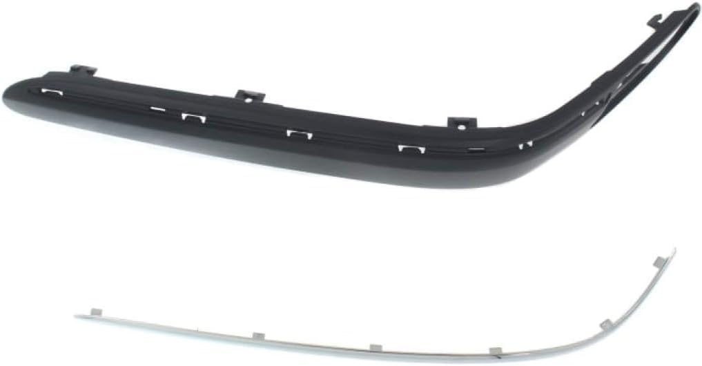 Front Bumper Molding Primed Left Driver Side Direct Replacement Compatible With 2001-2007 Mercedes Benz C-Class MB1058104 2038852121