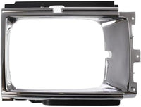 Set Of 2 Front Headlight Door Bezel Chrome Plastic Right Passenger & Left Driver Side Direct Replacement Compatible With 1984-1986 Toyota 4Runner / Pickup TO2513102 TO2512102