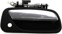 Front Exterior Door Handle Textured with Chrome Lever and Key Hole Plastic Right Passenger Side Direct Replacement Compatible with 1993-1998 Toyota T100 TO1311135 6921034020