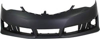 Front Bumper Cover Primed + Lower Grille Textured Direct Replacement Compatible With 2012-2014 Toyota Camry TO1000379 TO1036129 5211906975 5311206210
