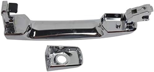 Front Exterior Door Handle Chrome Plastic Left Driver Side Direct Replacement Compatible with 2004-2008 Nissan Maxima / 2005-2015 Frontier NI1310120 80607EA05A 8282282Z60
