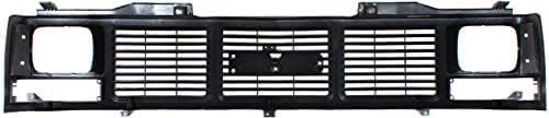 Front Grille Silver Shell And Insert With Single Sealed Beam Headlight Direct Replacement Compatible With 1988-1993 GMC C/K Series GM1200325 15590613